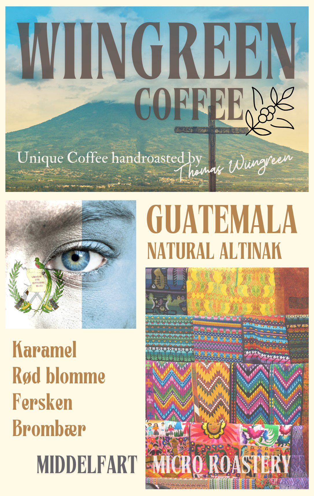 Guatemala Alnitak ANE, friskristet kaffe, hele bønner 1000 gr