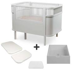 Sebra Sengen - Klassisk - Baby & Jr. - Stone Grey - Bundle 3