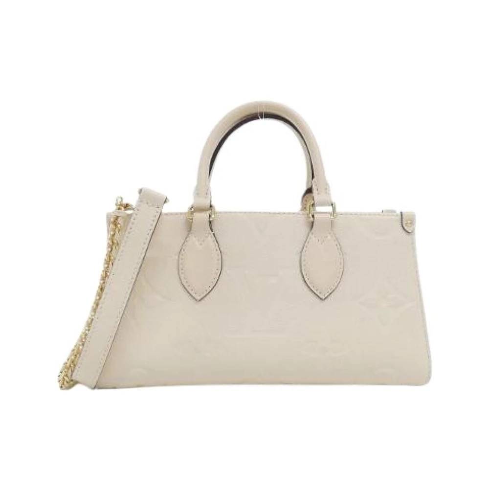 Louis Vuitton Vintage Pre-owned OnTheGo EW Monogram Empreinte Taske - Vintage - Dame - Beige - ONE SIZE - Uld