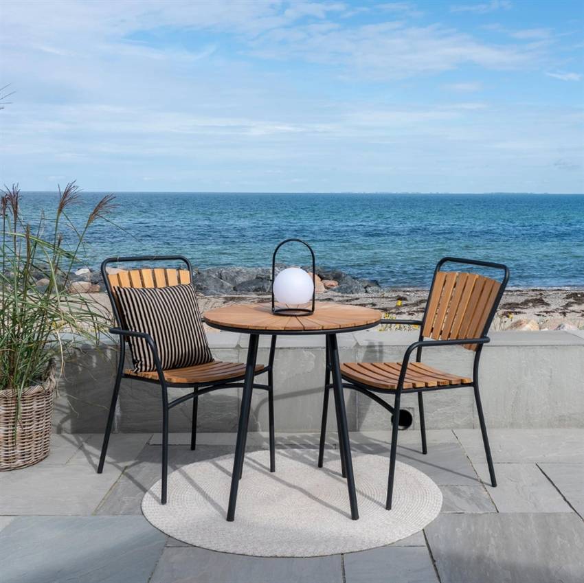 North Living Fierce cafesæt - Cafebord inkl. 4 havestole 74 cm x 70 cm | Møbelsalg.dk