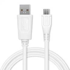 USB-kabel / datakabel för Logitech Harmony Elite, Harmony 950, Harmony One Ultimate / nVidia Shield TV fjärrstyrning, radiostyrning, fjärrkontroll mm - 1m 1A USB-sladd PVC Datakabel vit
