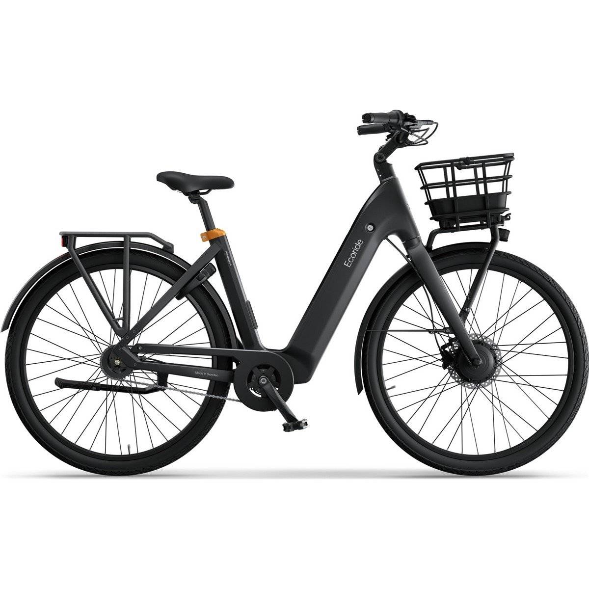 Elcykel Ecoride Ambassador 4 Framhjulsmotor Fotbroms Black s 2025