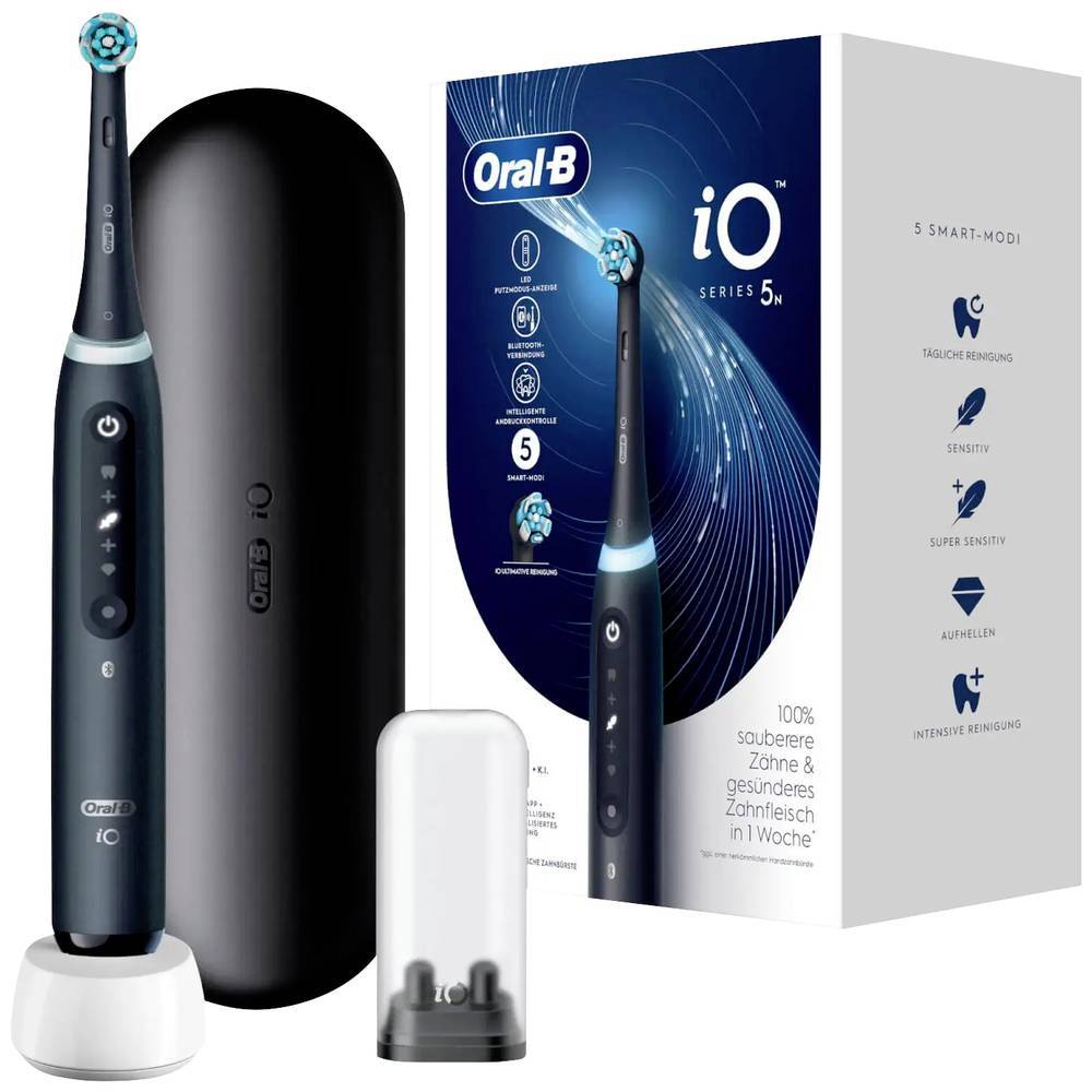 Oral-B iO Series 5 Elektrisk Tandbørste Matt Sort --> På lager, levering hos dig 18-08-2026