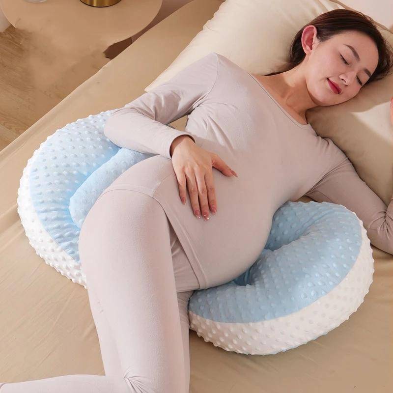 Women's Side Sleeping Belly Pillow Multifunctional Maternity Waist Protection Pillow Adjustable Width Pregnancy Pillow Pregnant gray