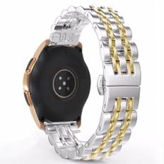 Samsung Galaxy Watch (46mm) rustfrit stål Spænde Urrem - Guld / Sølv