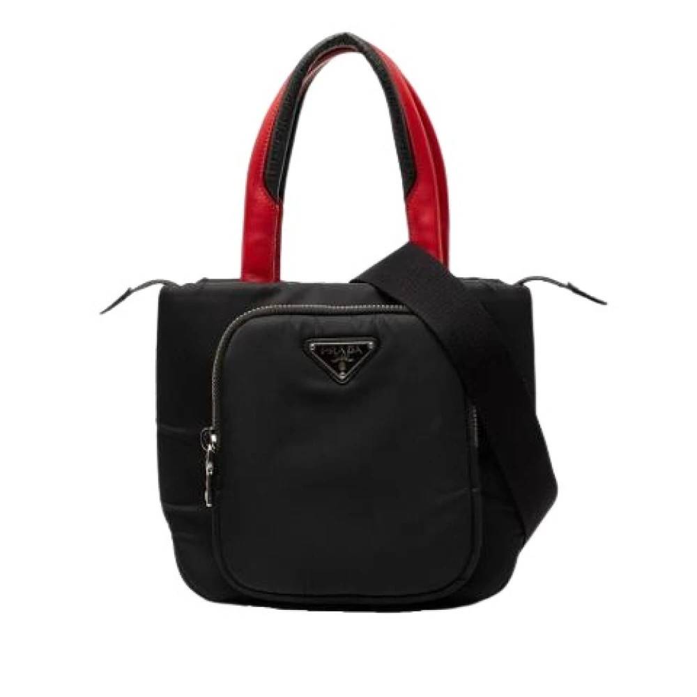 Prada Vintage Pre-owned Vintage Nylon Skuldertaske - Vintage - Dame - Sort - ONE SIZE - Uld