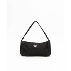 Prada Tessuto Hobo Bag - Black (12x23x7 cm)