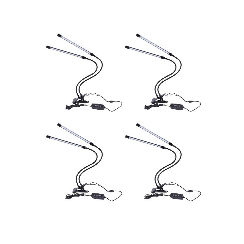 4X USB LED Indoor Grow Light,40W Full Spectrum Phyto Lamps Sunlight White for Plants House Hydroponics Succulent Grow