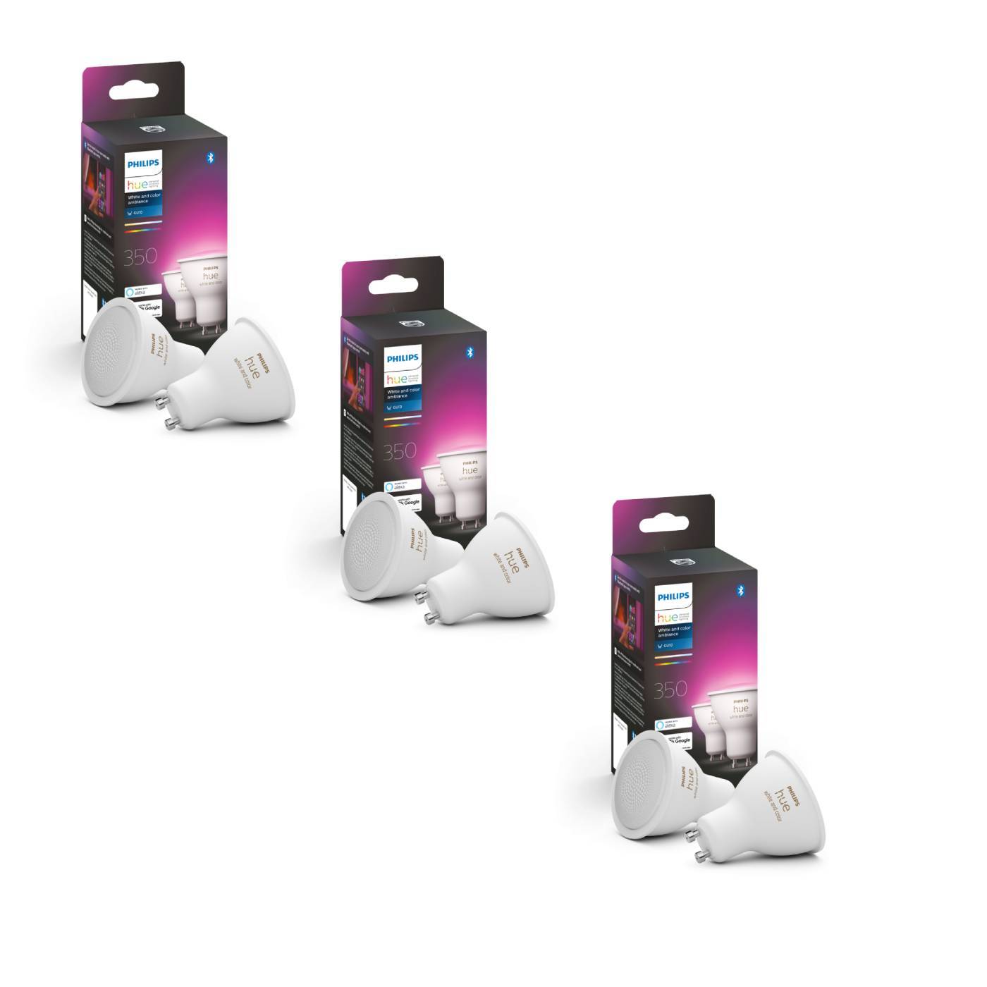 Philips Hue - 3x GU10 2-Pack - Color Ambiance  - Bundle - Fri fragt og klar til levering - Prismatch