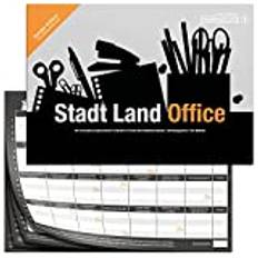 Inspiracles stad land office, kontorsprylar – perfekt kontorsleksak och anti-stress-gåva, hemmakontorsprylar, stad land flod DIN A4-block, 50 ark för tjänstemän och kollegor