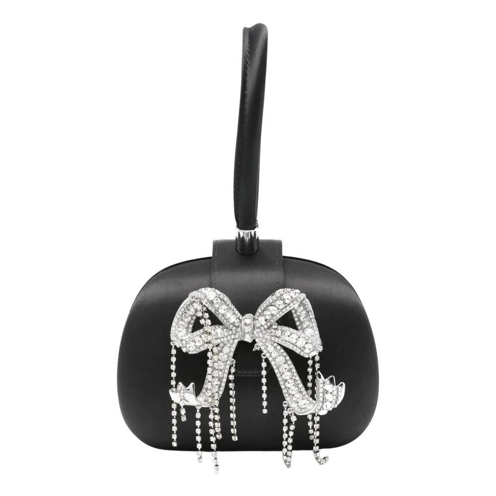 Self Portrait Satin Clutch Taske - Tasker - Dame - Sort - ONE SIZE - Satin