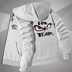 TEMU Men' "" Graphic Hoodie Jacket - Casual Black Pullover With Vibrant , Zipper Closure, Pockets, Fall/winter Outerwear, Winter Jacket| Print Jacket|zippered Hoodie