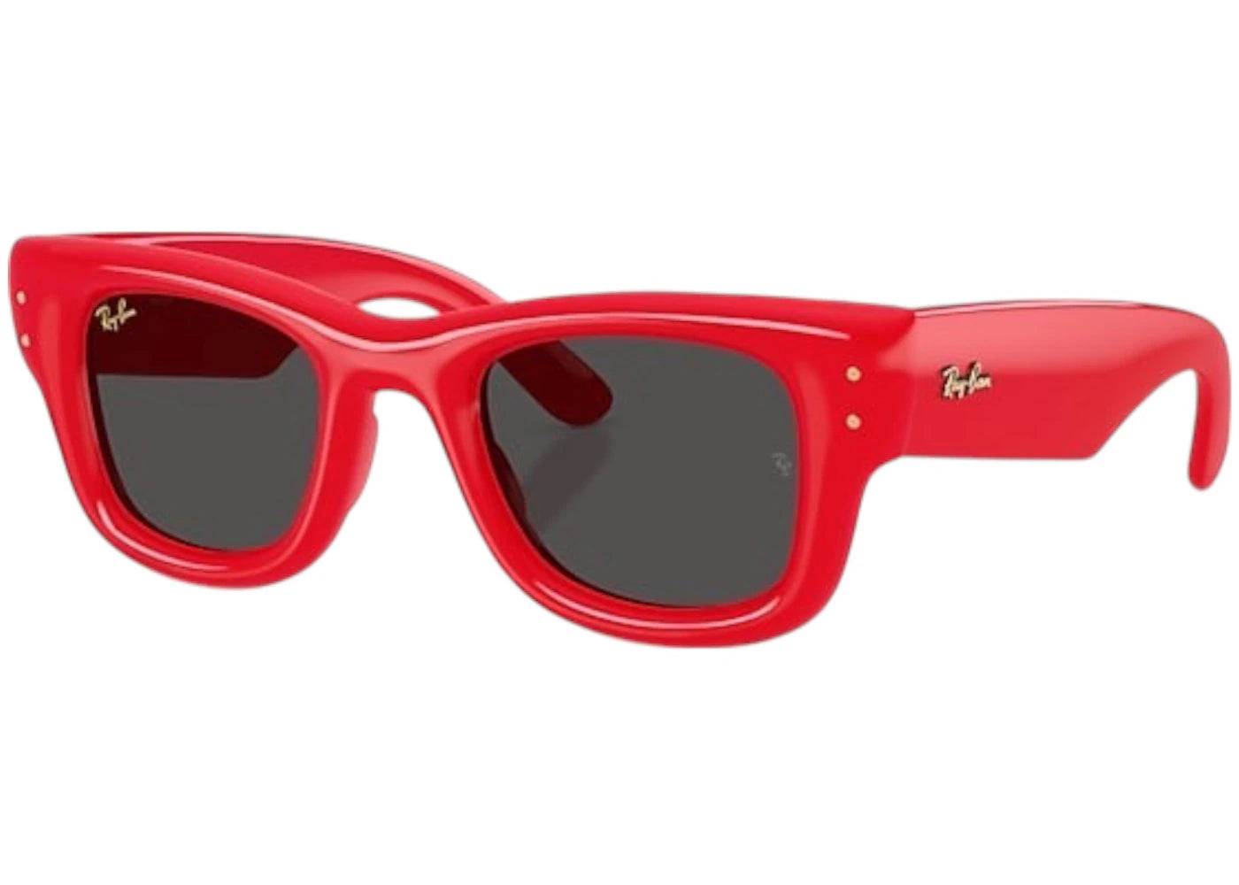 Ray-Ban x A$AP Rocky Wayfarer Puffer Sunglasses Polished Red Ultra Black (RB4940) - One Size (One Size)