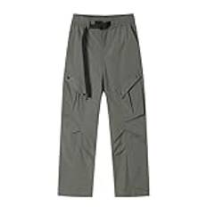 Cargobyxor herr bekväma lätta baggy vandringsbyxor ledig arbete lösa byxor sommar taktiska och militära cargobyxor med sidofickor bomull joggingbyxor med fickor fickor, Ag, XXL