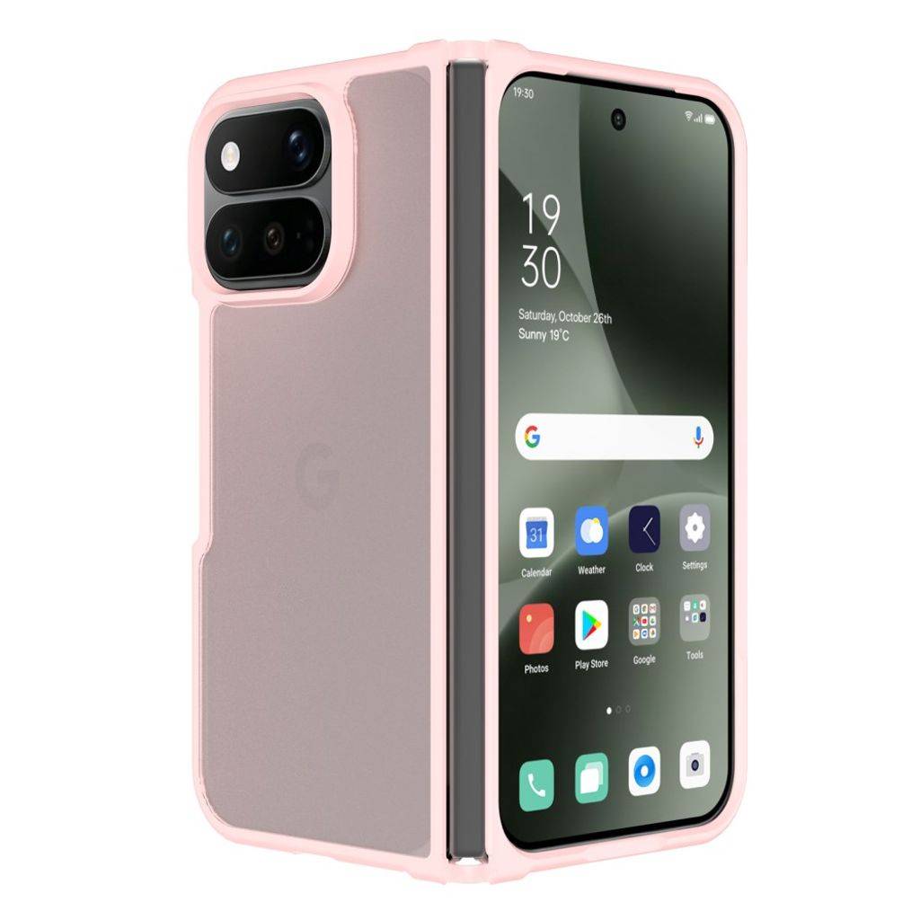 Google Pixel 11 Pro Fold Cover med akrylbagside - Lyserød