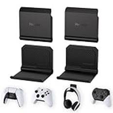 PlayVital 4st FOLD Väggfästeshållare för ps5/för ps4 Hörlursställ för Xbox Series X/S, för Switch Pro, för Xbox Wireless Headset, för Pulse 3D Headset-Svart