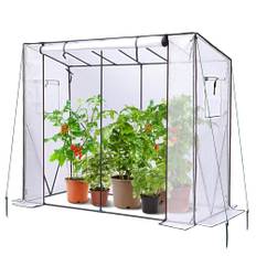 Ohuhu Tomater växthus, folieväxthus med PE-lock och fjärrkontroll, gångbart växthus 200 x 77 x 170 cm, växthus, litet vintersäkert tomathus för optimal växttillväxt