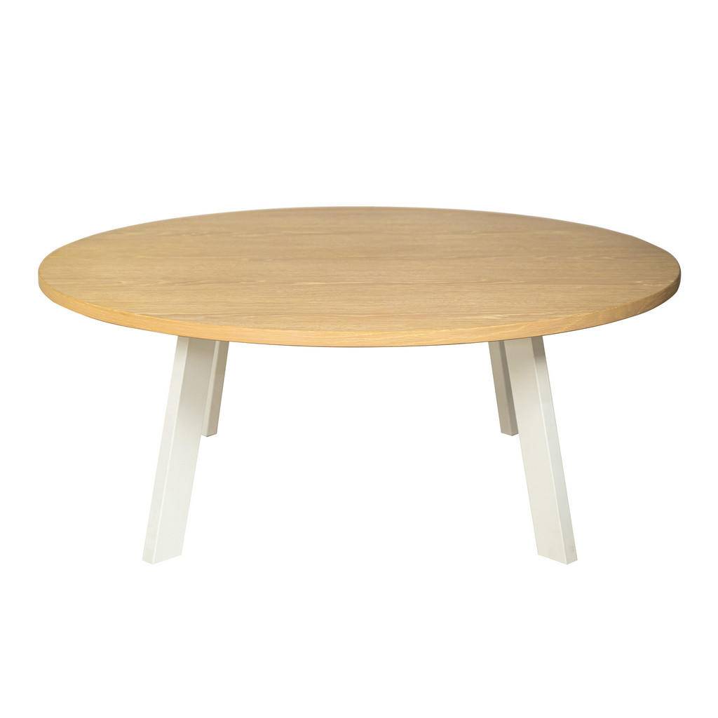 SOFFBORD i trä 115/115/45 cm - ek Bianco