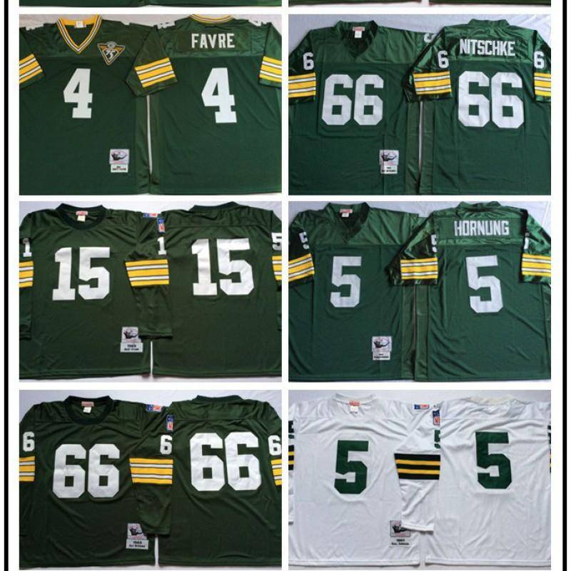 Green Bay Packers Retro NFL Jersey Men Women Cotton Sports Fan Apparel Size S To XXXL