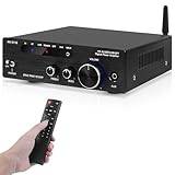 HiFi-förstärkare med Bluetooth 5.0, AK-3116 Mini Stereo ljudförstärkare 2.0-kanals 100 W x 2 mottagare digital effektförstärkare i klass D med chip TPA3116, USB, AUX, BT-ingång