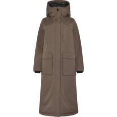 Didriksons Women's Leya Parka Long 4 Mocha Brown, 44