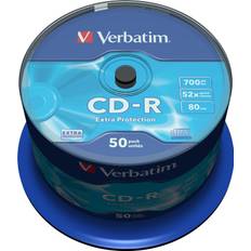 Verbatim CD-R, 52x, 700 MB/80 min, 50-pak spindel, Extra protection