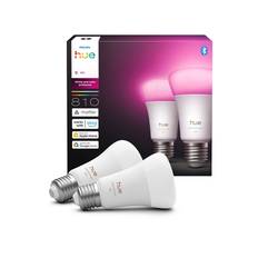 E27 - Philips Hue Color and White Ambiance 810lm LED pære 2-pak (NY 2025 MODEL)