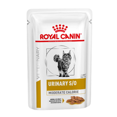 Royal Canin Urinary S/O Moderate Calorie. Kattefoder mod urinvejsproblemer. Vådfoder (dyrlæge diætfoder) 12 poser med 85 g