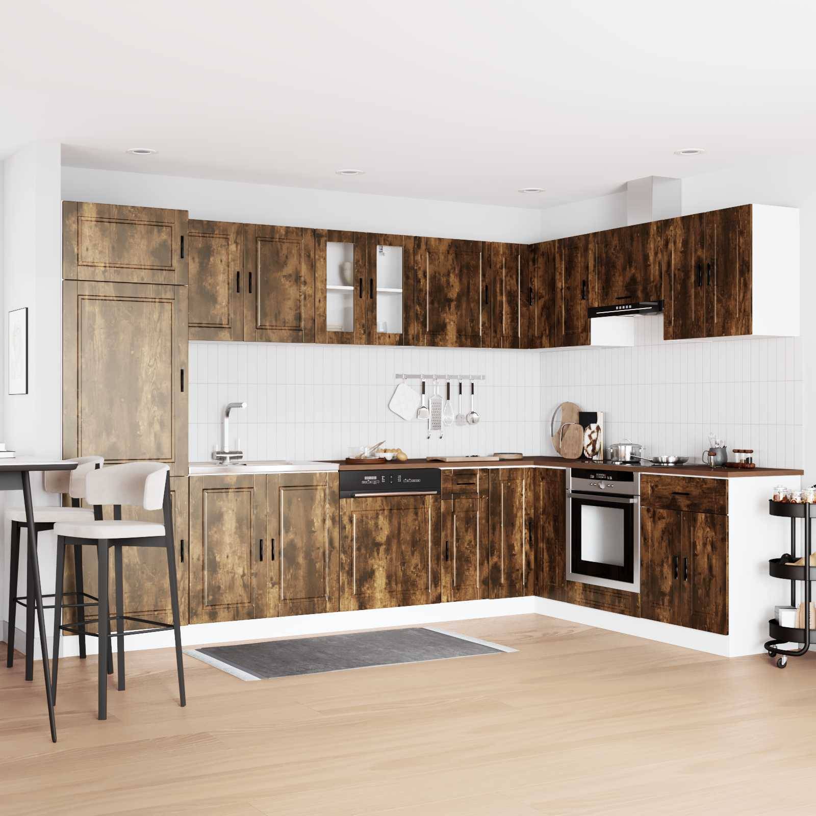 vidaXL Diskbänksskåp Porto 2 st Brun 80 x 46 x 81,5 cm Konstruerat trä