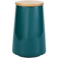 Nordisk stil keramisk förvaringsflaska burk för kryddor trä lock burkar kök kaffe te godisrör behållare burkar för förvaringslåda - 1000ml