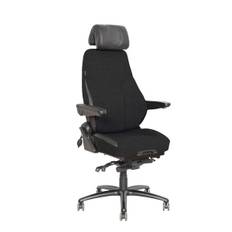 Kontorstol Be-Ge 300 24H, opklappelige armlæn, Sumi sort