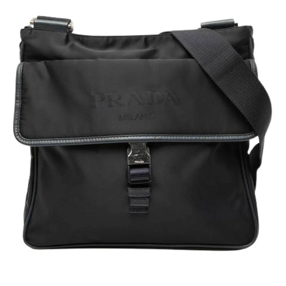 Prada Vintage Pre-owned Crossbody Taske - Vintage - Dame - Sort - ONE SIZE - Uld