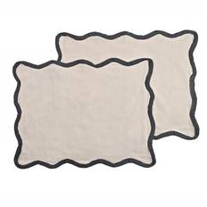 Bordstablett - 2-pack Yrsa (ljusbeige) (Storlek: 35 x 45 cm)
