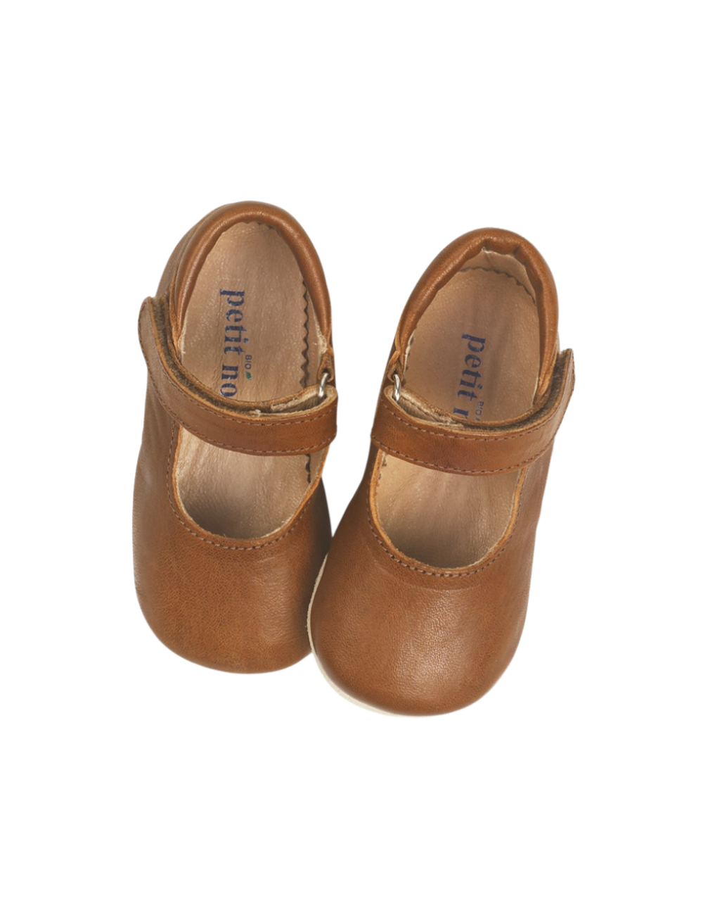 Ballerina Shoe with Velcro - Cognac - 18
