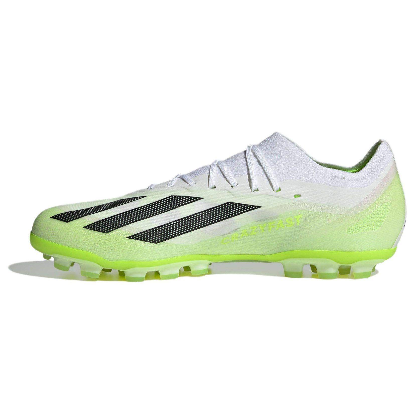 Adidas X Crazyfast.1 Rund tå Snörning AG (Gummi Kort Dubb) Halkfria fotbollsskor Unisex fotbollsskor Grön IF0161 45⅓