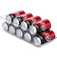 2- -lagers rullande kylskåp organisatörsbehållare läskburk dryckesflaskhållare för kylskåp kök förvaringsställ i plast - Stil -2