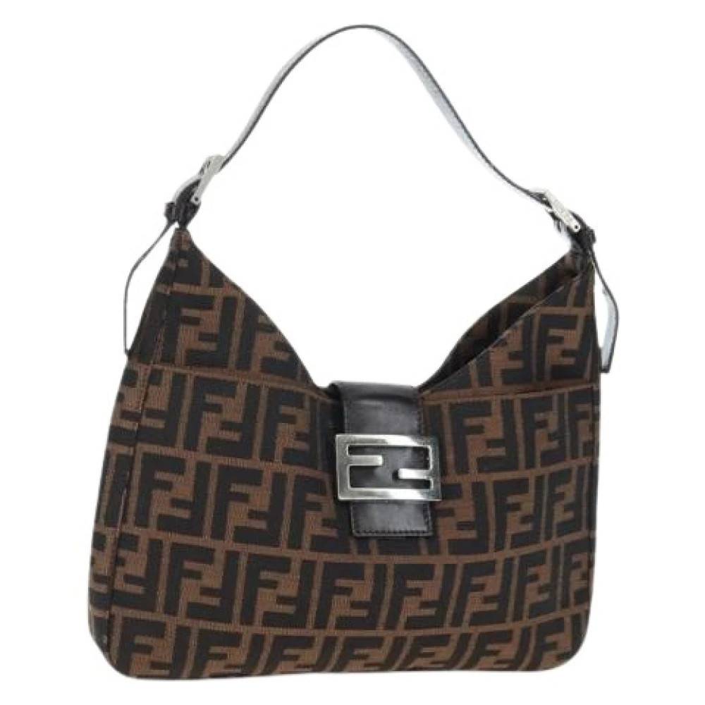 Fendi Vintage Pre-owned Zucca Canvas Skuldertaske - Vintage - Dame - Brun - ONE SIZE - Uld