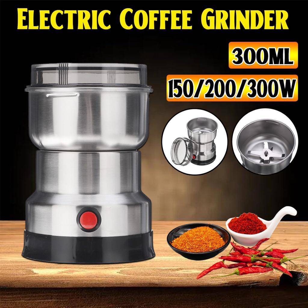 150/200/300W Elektrisk Kaffekvarn Kök Spannmål Nötter Bönor Kryddor Kornkvarn Maskin Multifunktionell Kaffe Hemma Kvarn