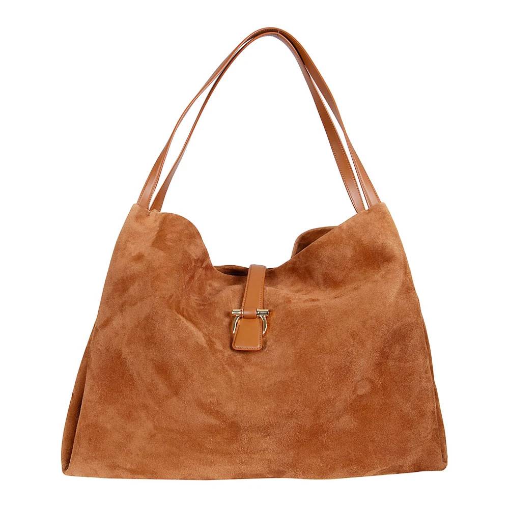 Ferragamo - Suede Tote Väskor - Dam - ONE Size - Läder
