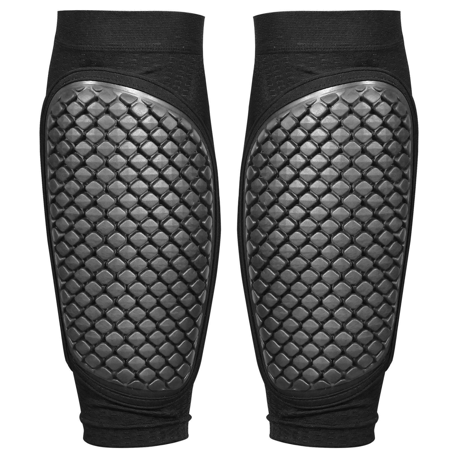 Avivor Soccer Shin Guards Sleeves Dual-Layered Protective Pads For Kids Youth Adults Football Games M