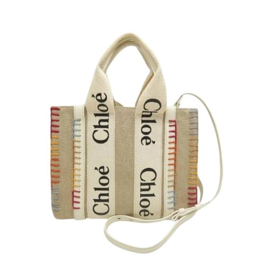 Chloé Pre-owned Pre-owned Woody Satchel - Vintage - Dame - Beige - ONE SIZE - Uld