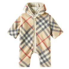 Burberry Kids Baby Burberry Check fleece onesie