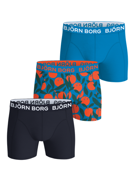 Björn Borg Cotton Stretch Boxers 3-pack Blå, XL