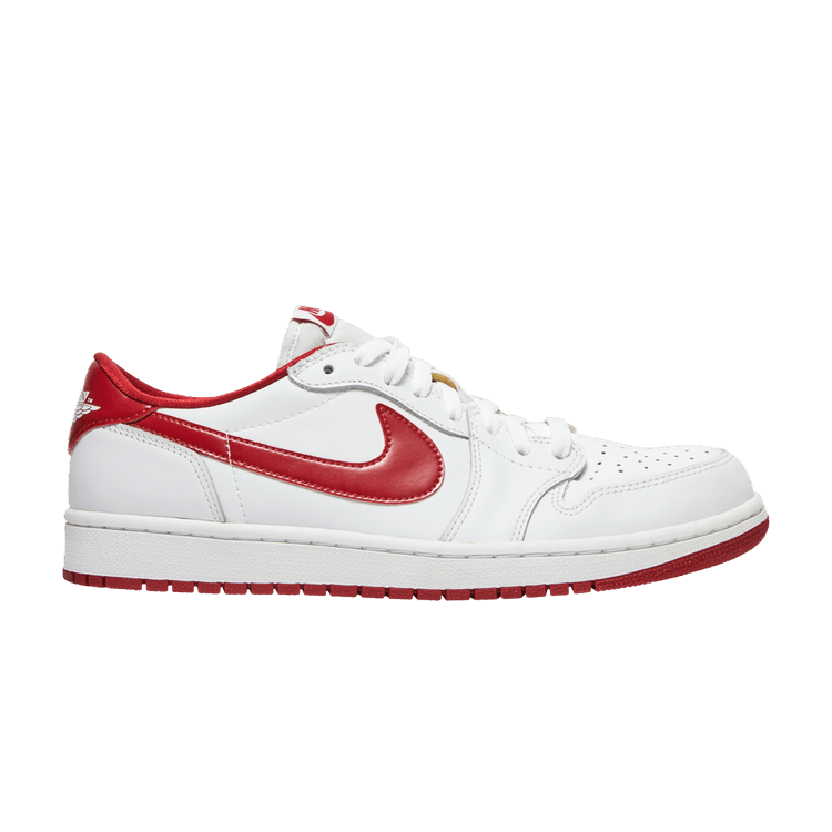 Jordan 1 Retro Low White Varsity Red - UK 16