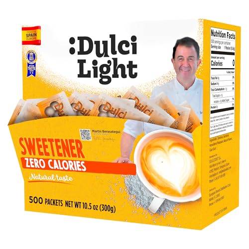 Sukralos Sötningsmedel 500 Påsar DulciLight | 100% Naturligt Zero% Kalorier | Sockersubstitut | 1gr = 10gr Socker | Sötningsmedel fritt från gluten, aspartam och konserveringsmedel