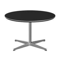 Fritz Hansen - A222 Cirkulär Soffbord, Ø75 cm, Laminat, Black - Sofaborde - Arne Jacobsen,Piet Hein - Sort - Metal/Træ