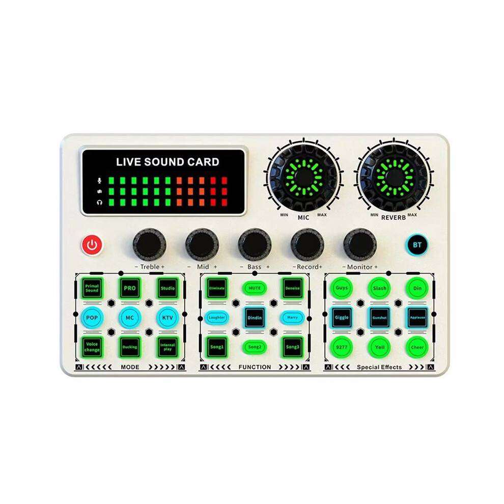 V99 Live Sound Card Dedicated Singing Sound Card Equipment Mobile Karaoke Recording Computer Podcast Sound Card Mixer B