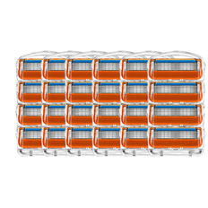 24-pack Rakblad med 5-bladssystem – Skonsam & Nära Rakning | Passar vanliga rakhyvlar