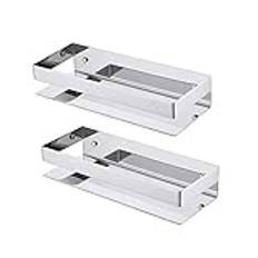 2 Packs 304 Stainless Steel Shelf Rustproof Corner Shower Caddy for Bathroom Kitchen Organizer Toilet Bathroom Rack Wide Side Mirror Front Cosmetic Rack Hotel R