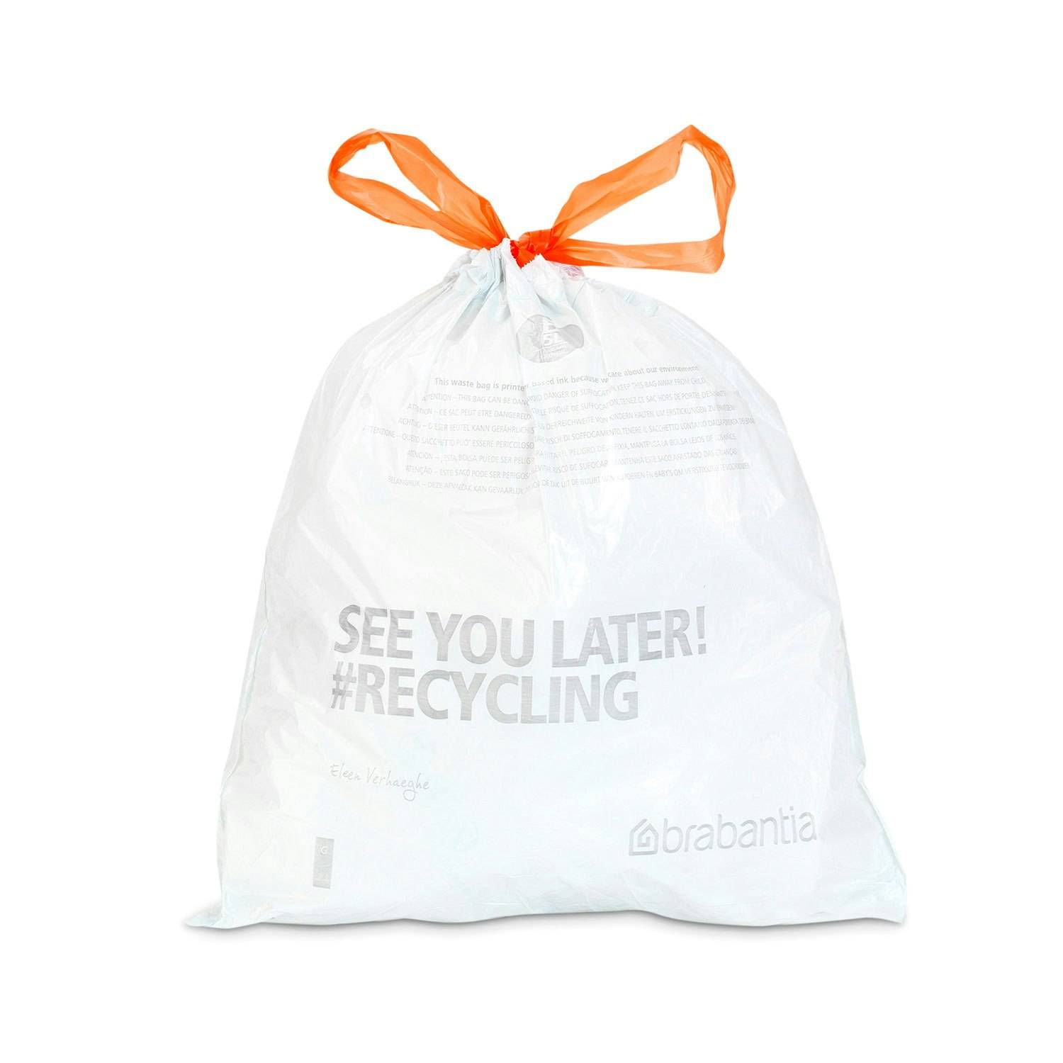 Brabantia Perfectfit Avfallspåse 4 x 20 Påsar 5l - Papperskorgar & pedalhinkar Plast Vit - 311741- 4PACK